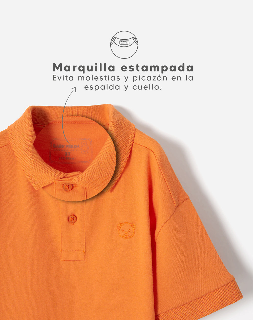 Polo oversized fit naranja