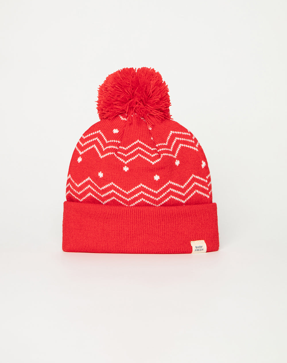 Gorro rojo estampado