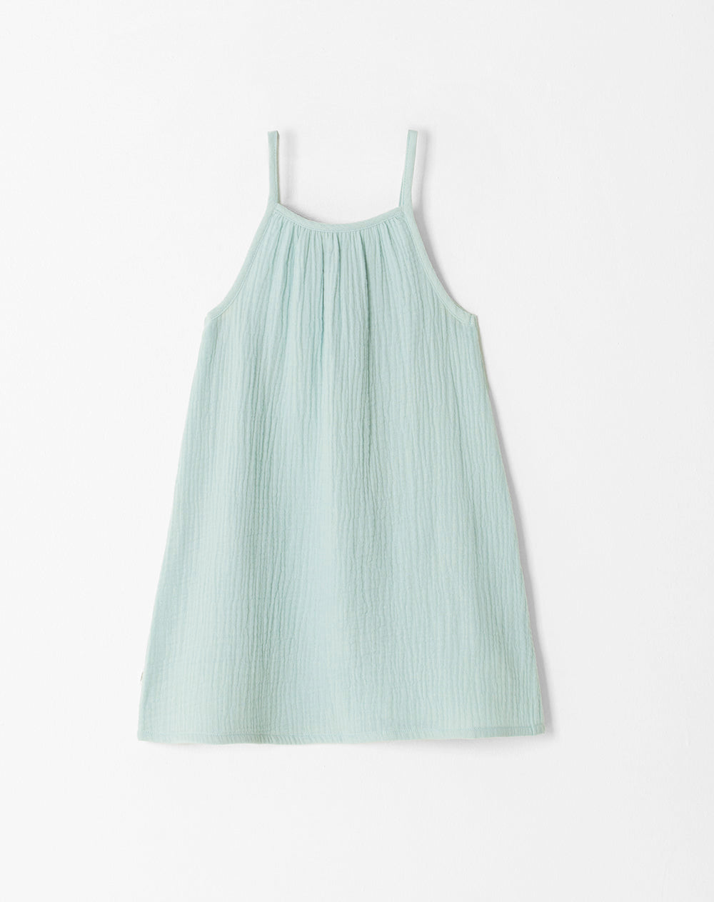 Vestido algodón azul niña