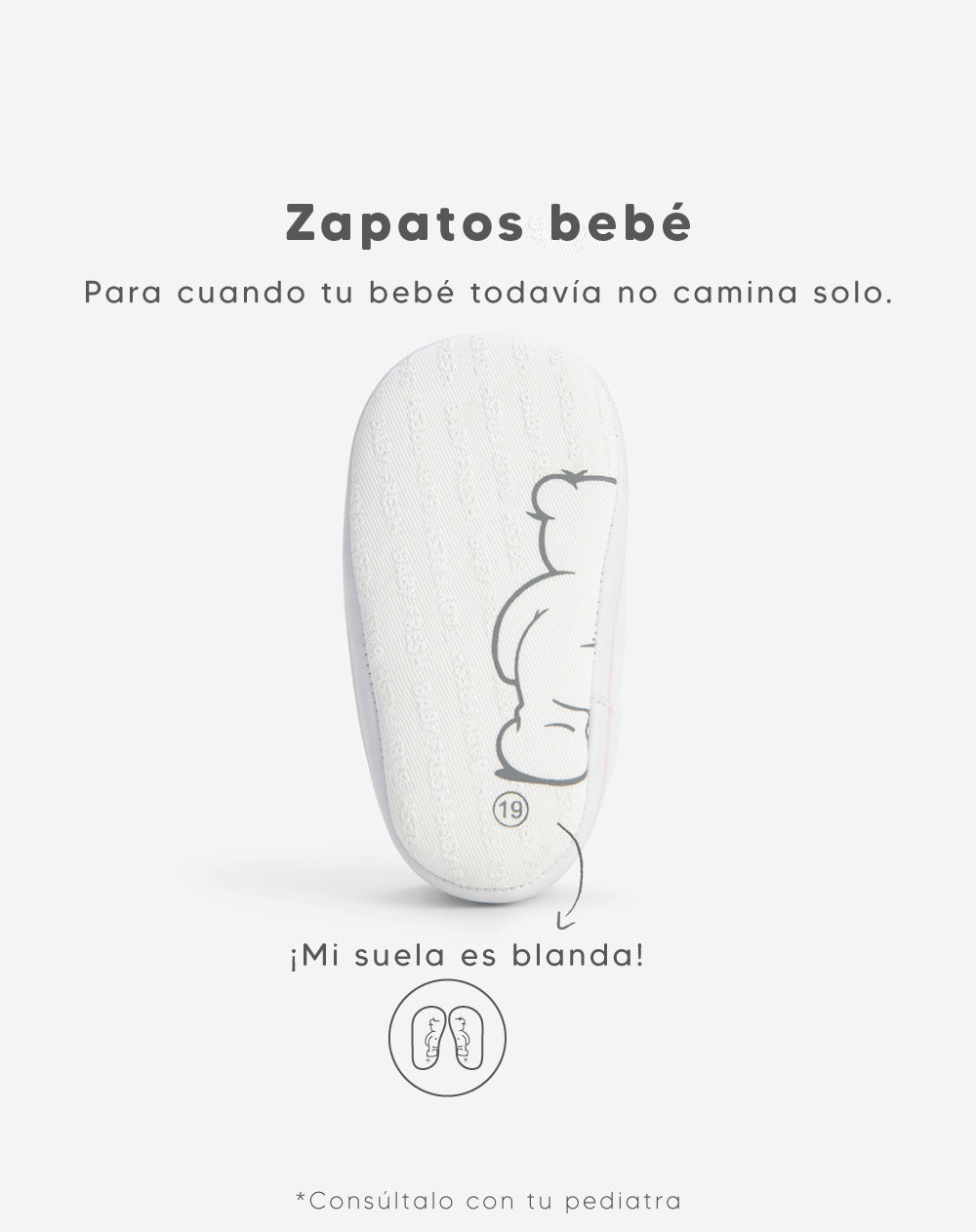 Tenis suela blanda estampado bebé niña