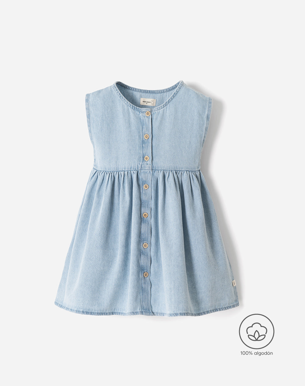 Vestido midi índigo claro niña