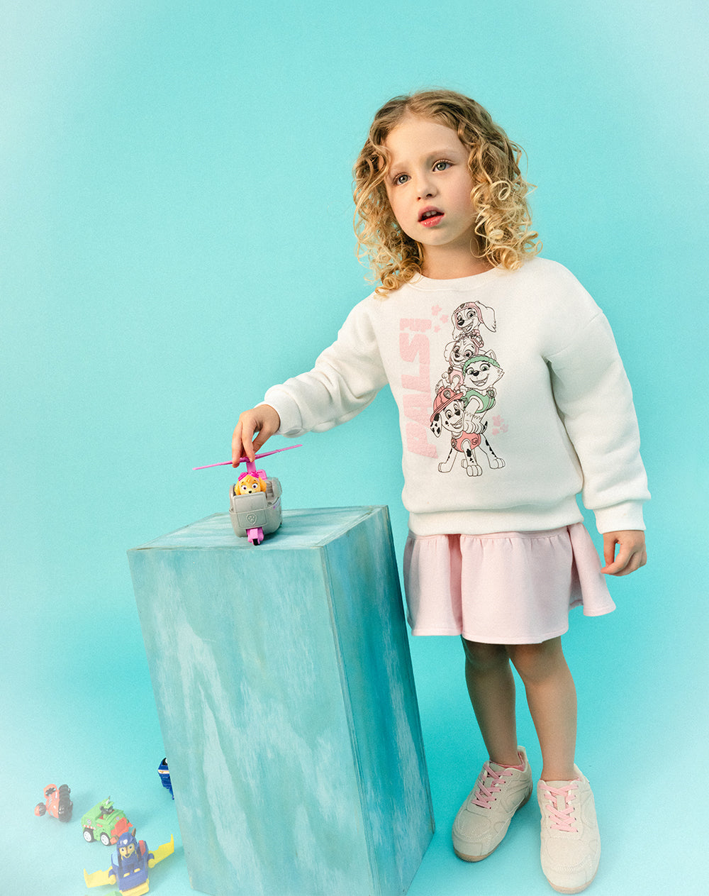 Buzo oversize Paw Patrol crema niña