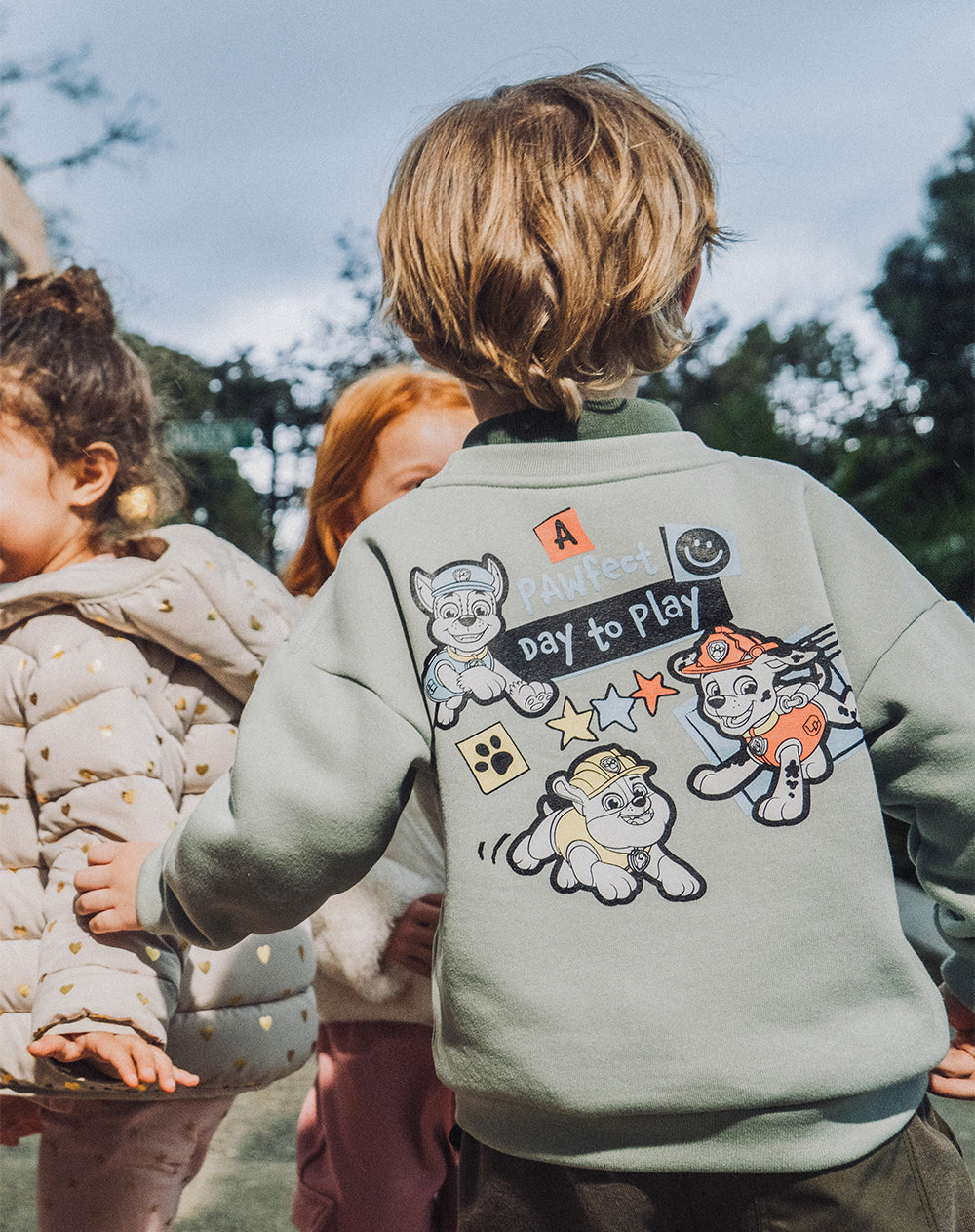 Buzo oversize Paw Patrol verde niño