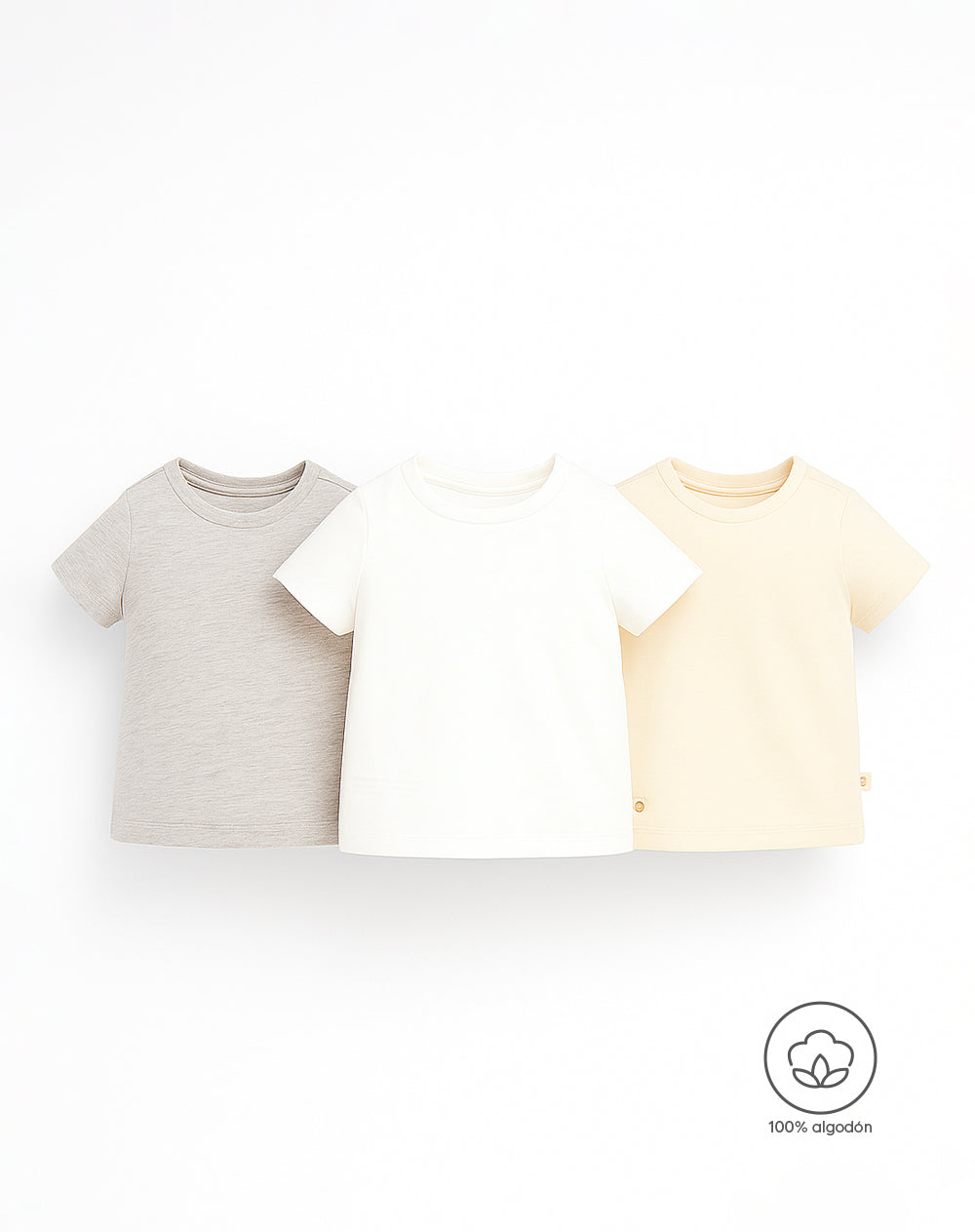 3 camisetas regular fit manga corta surtida