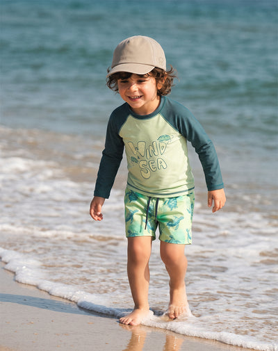 Pantaloneta de baño estampada niño