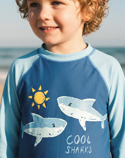 Camibuso regular protección UV estampado niño