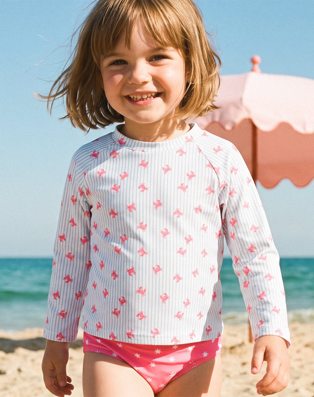 Vestido de baño 3 piezas protección UV estampado niña