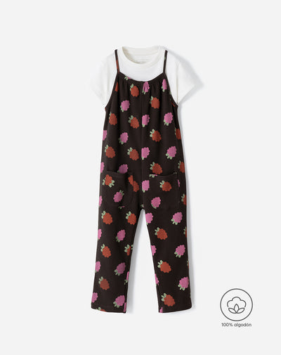 Conjunto camiseta + enterizo niña