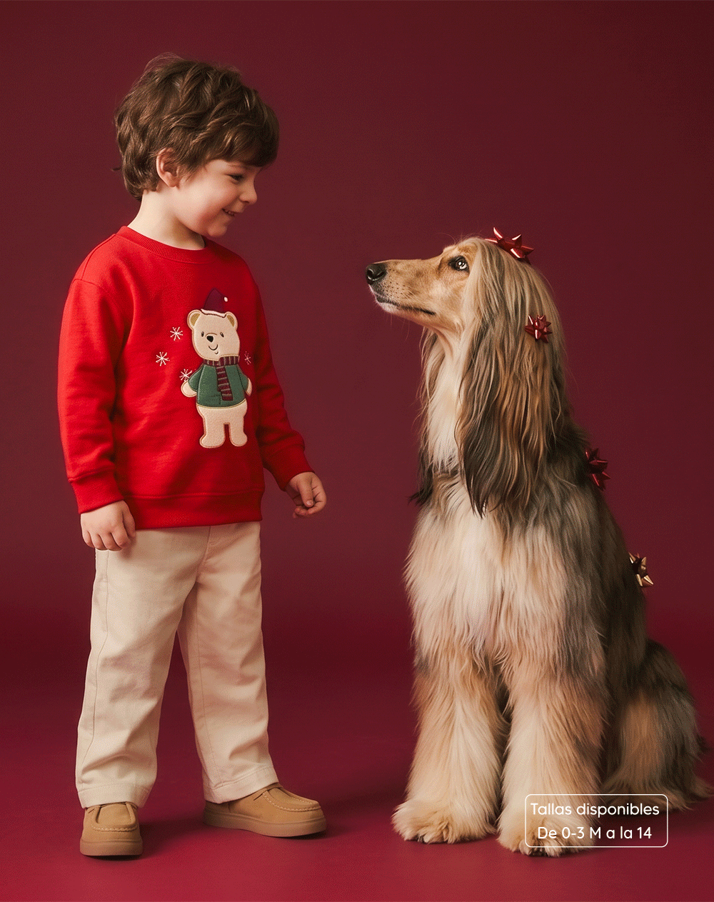 Buzo regular estampado navidad unisex