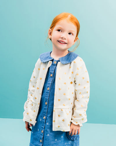 Buzo regular estampado niña