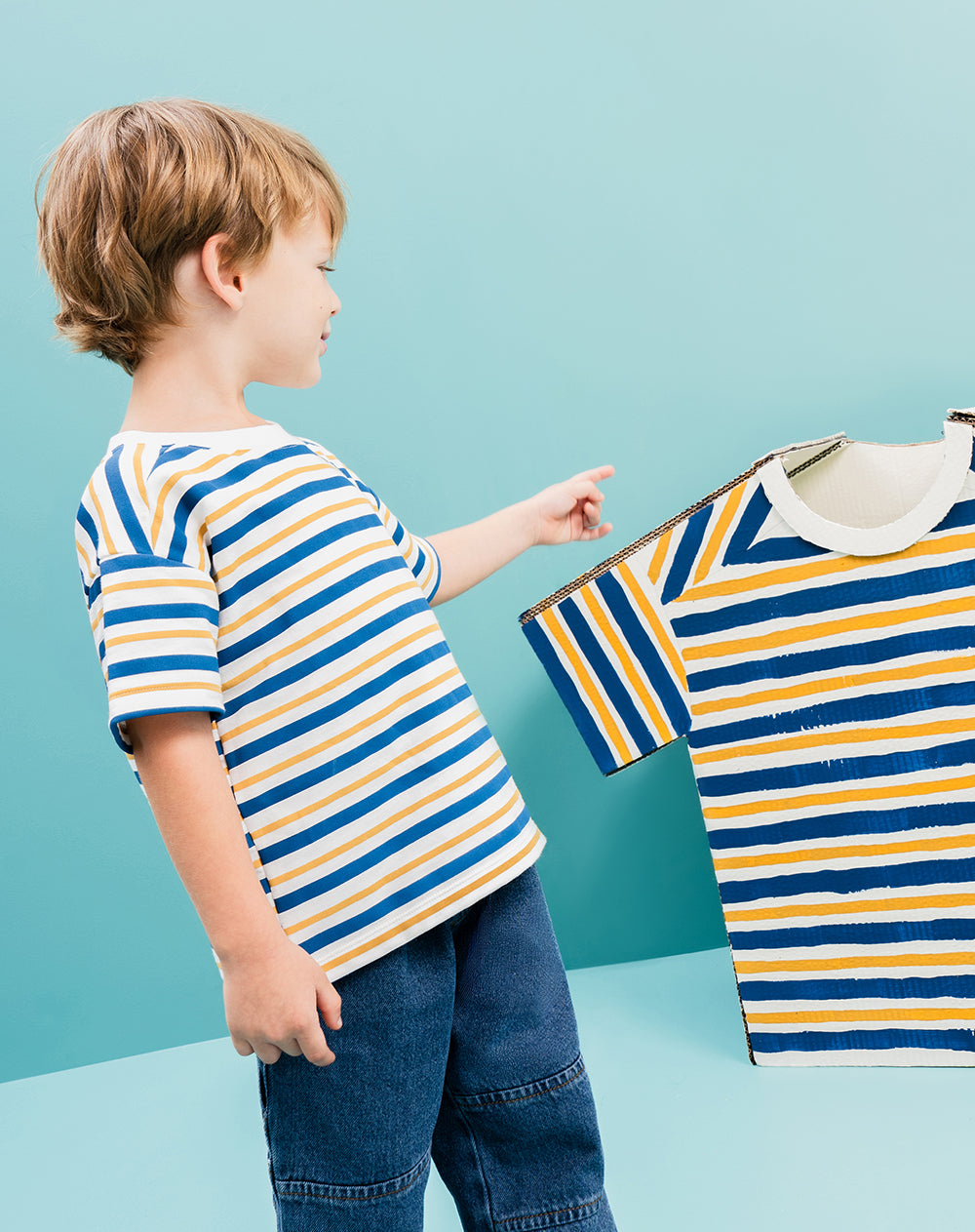 Camiseta oversize rayas niño