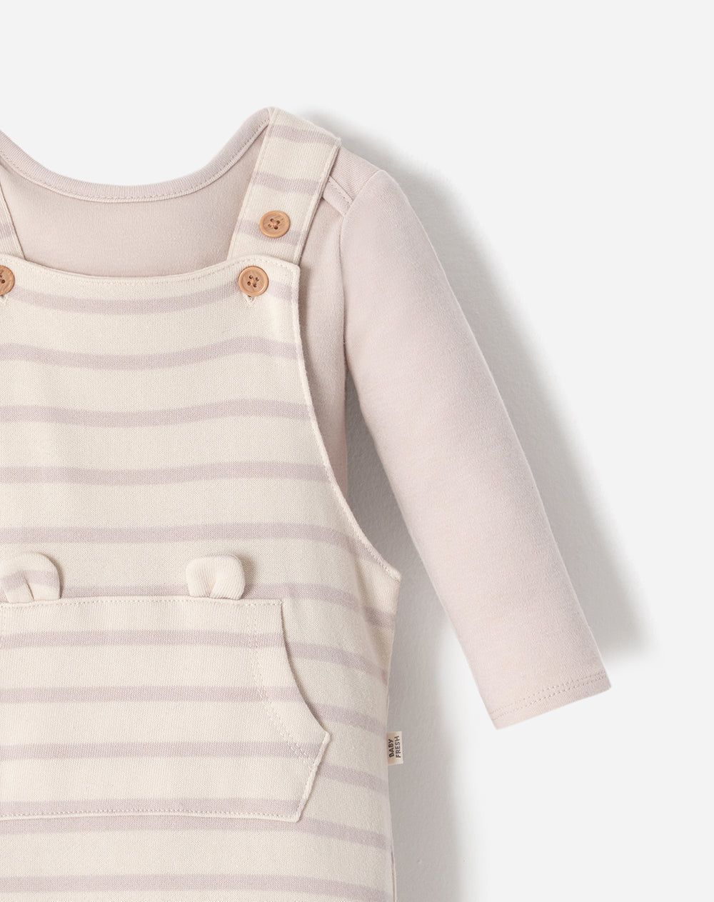 Conjunto bebé unisex body algodón + overol surtido