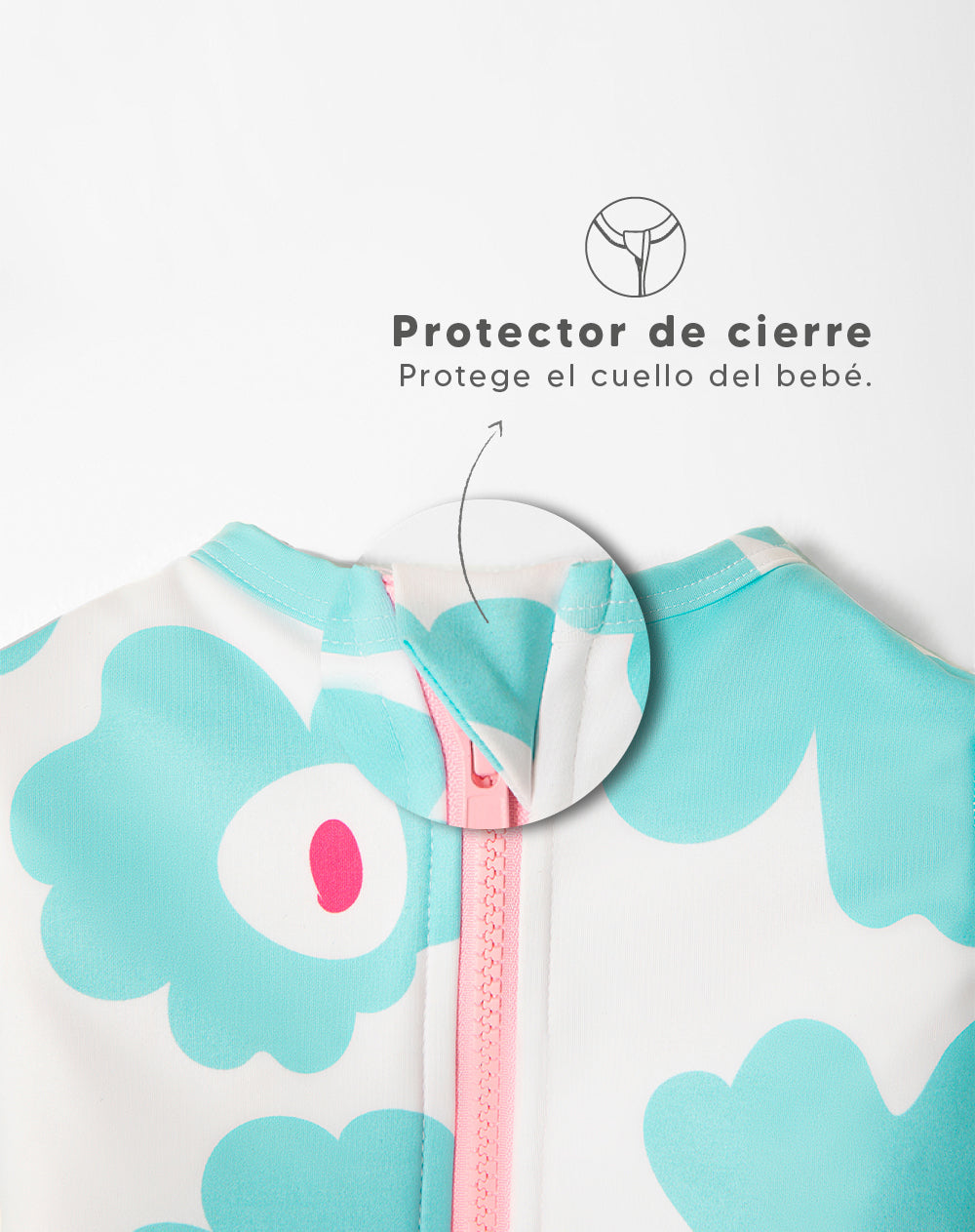 Vestido de baño azul estampado