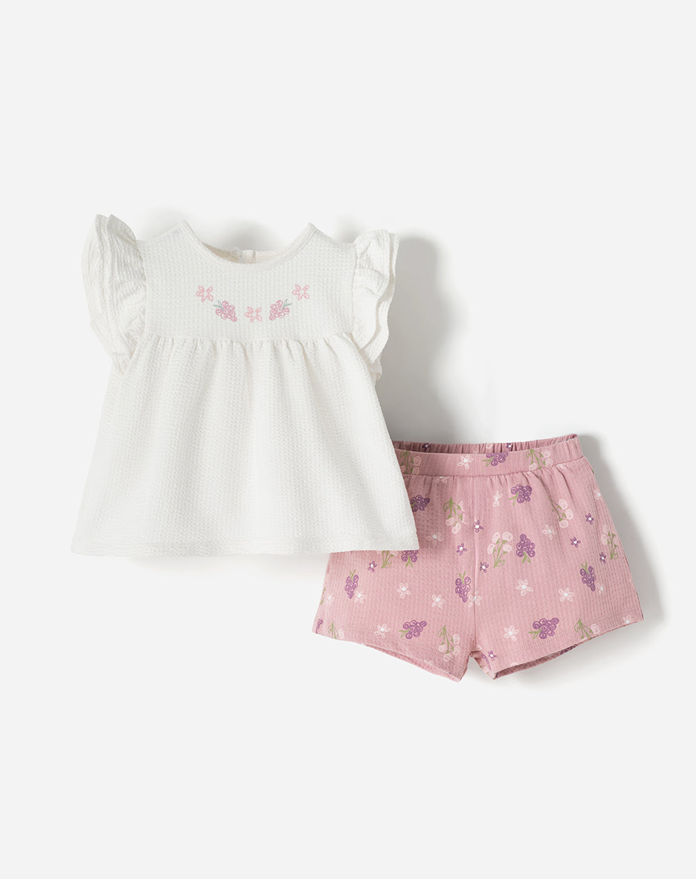 Conjunto blusa + short bebé niña