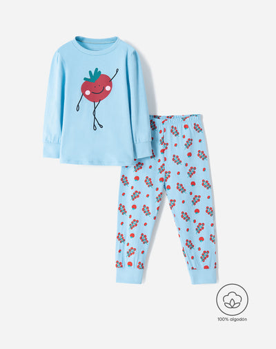 Pijama buzo + pantalón algodón niña