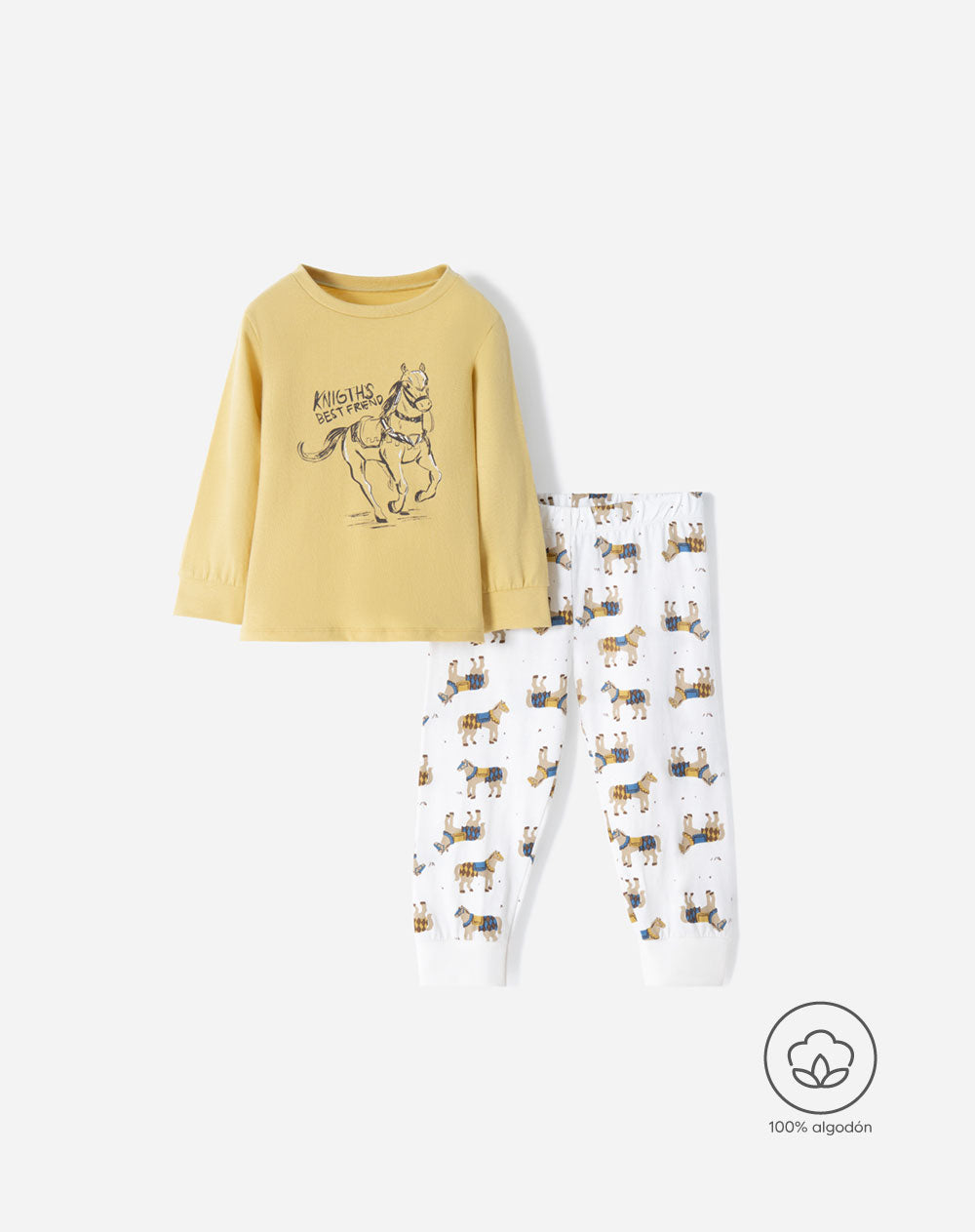 Pijama buzo + pantalón algodón niño