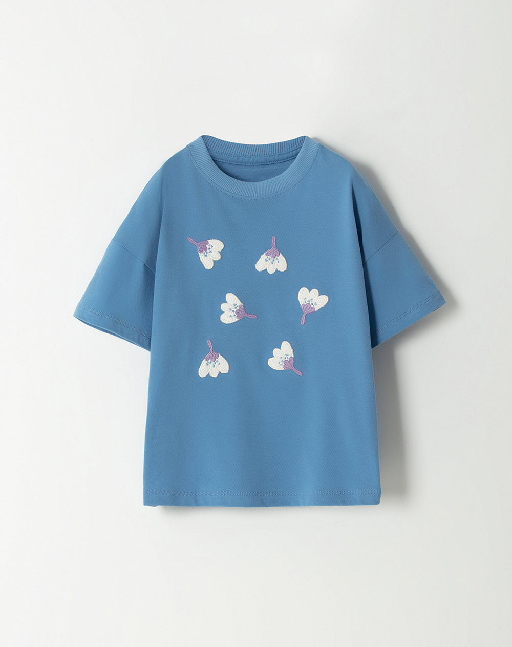 Camiseta regular fit manga corta azul