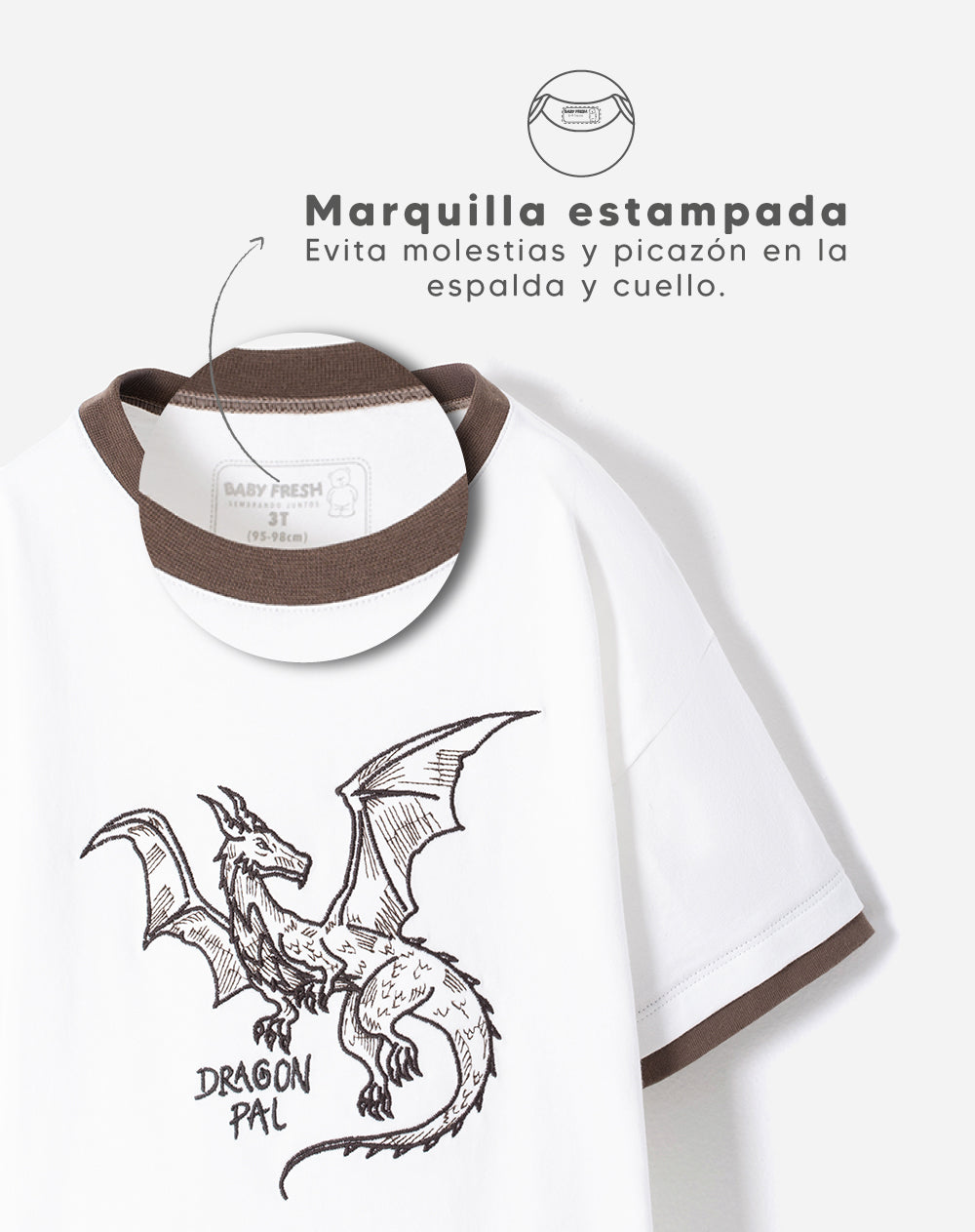 Camiseta oversize manga corta estampada niño