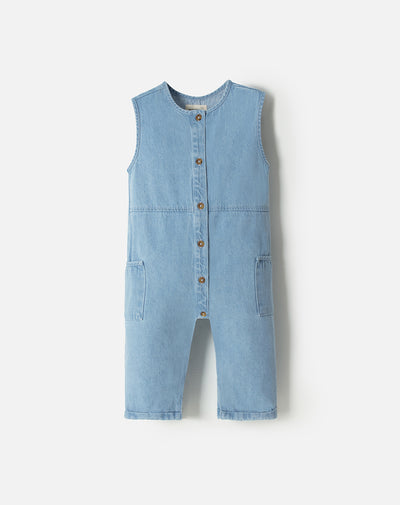 Enterizo regular fit indigo claro
