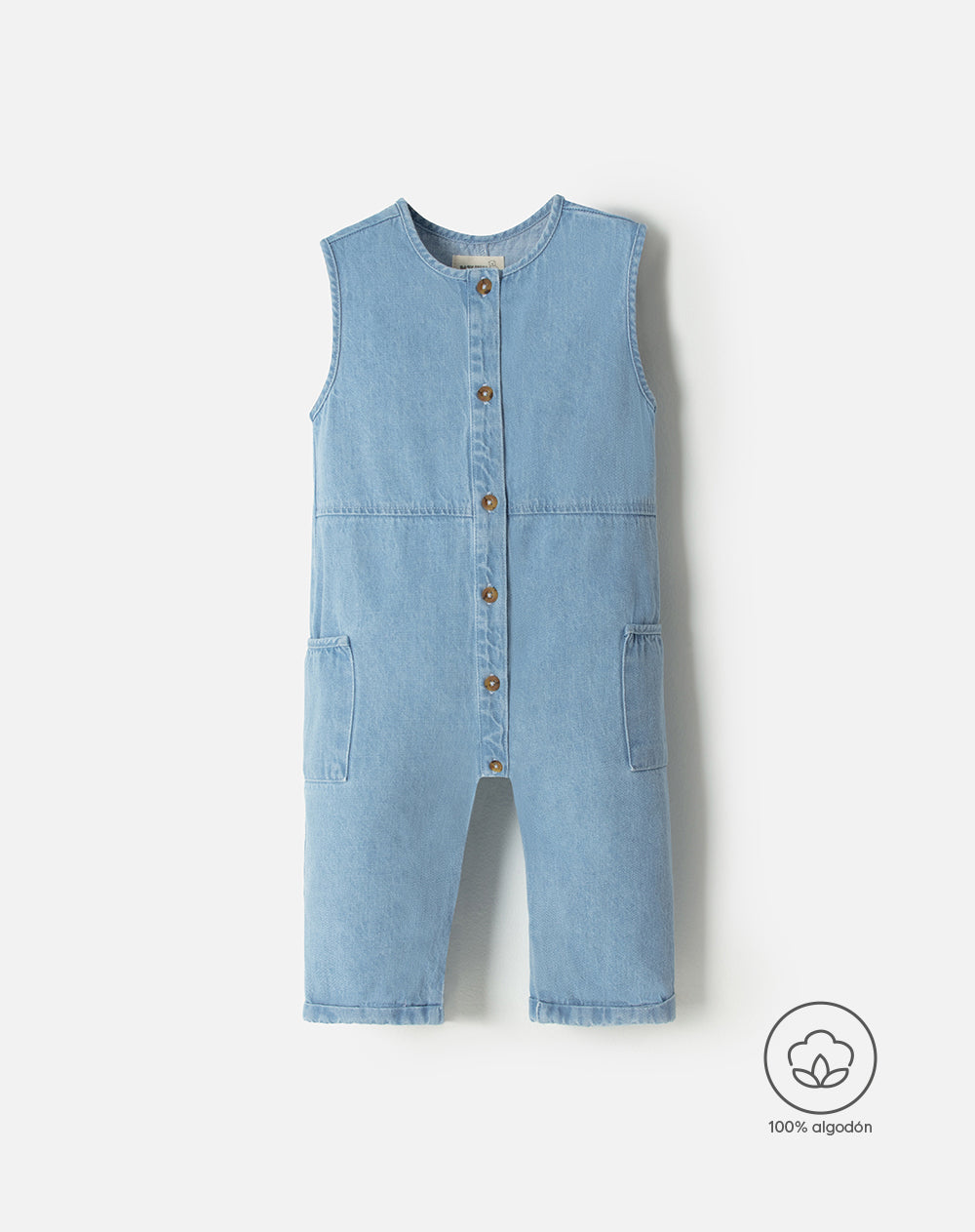Enterizo regular fit indigo claro