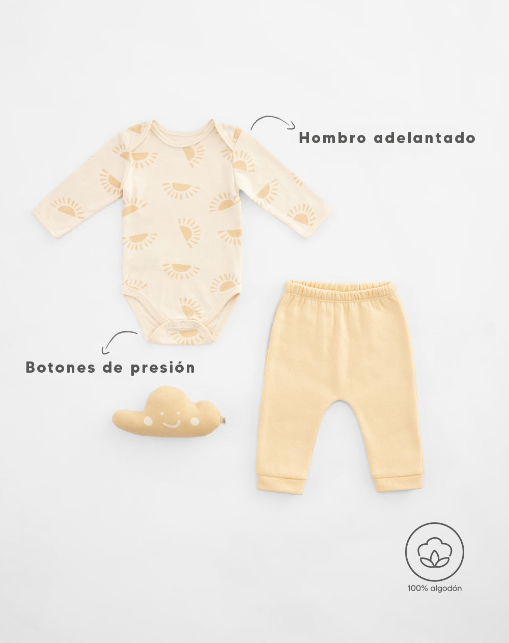 Set body beige + jogger + peluche