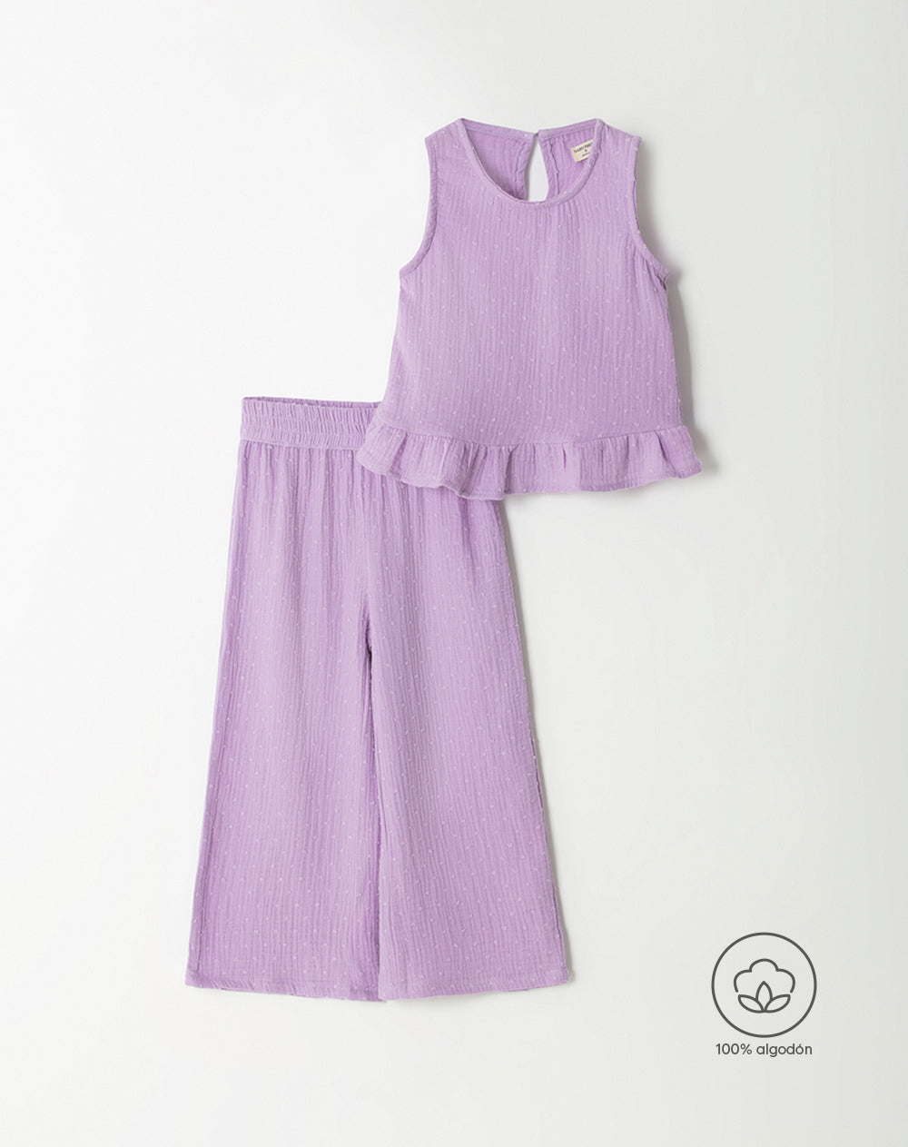 Conjunto pantalon largo lila
