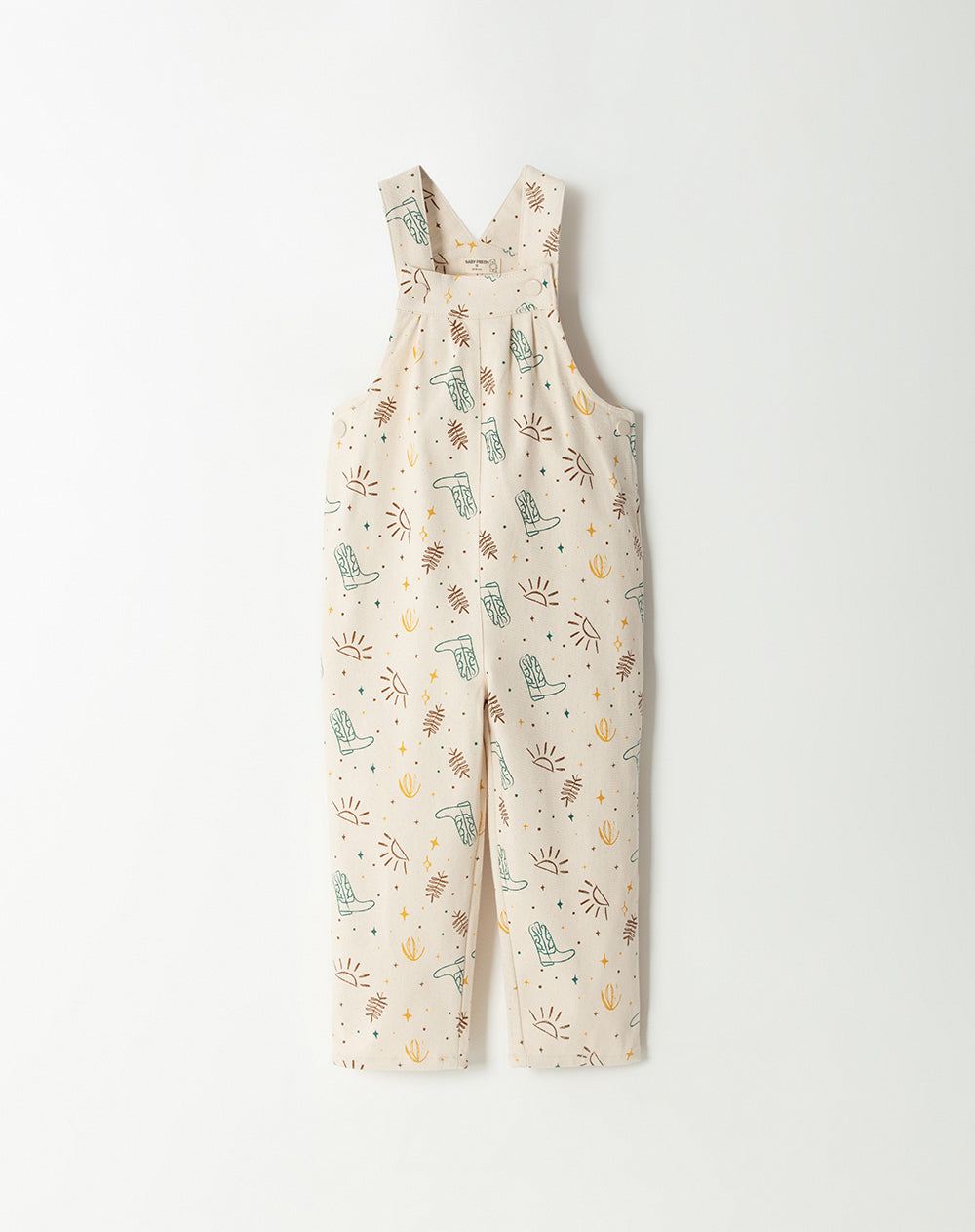Overol largo beige estampado
