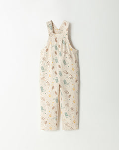 Overol largo beige estampado
