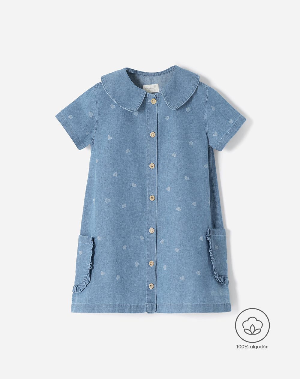 Vestido midi denim niña