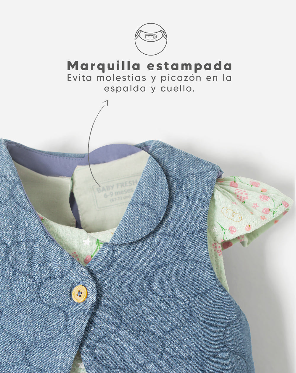 Conjunto vestido + bloomer bebé niña