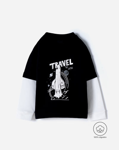 Camibuso oversize estampado niño