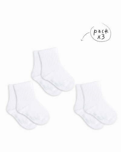 3 pares de medias largas blancas