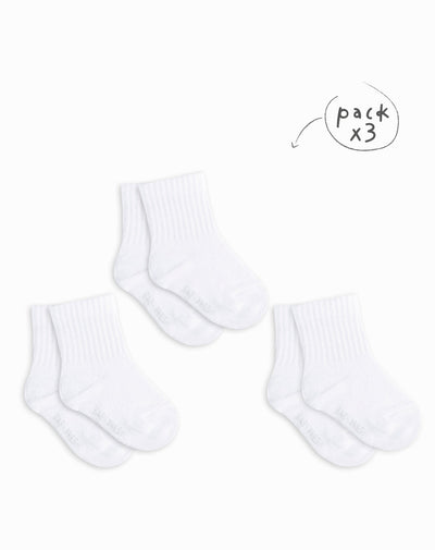 3 pares de medias largas blancas