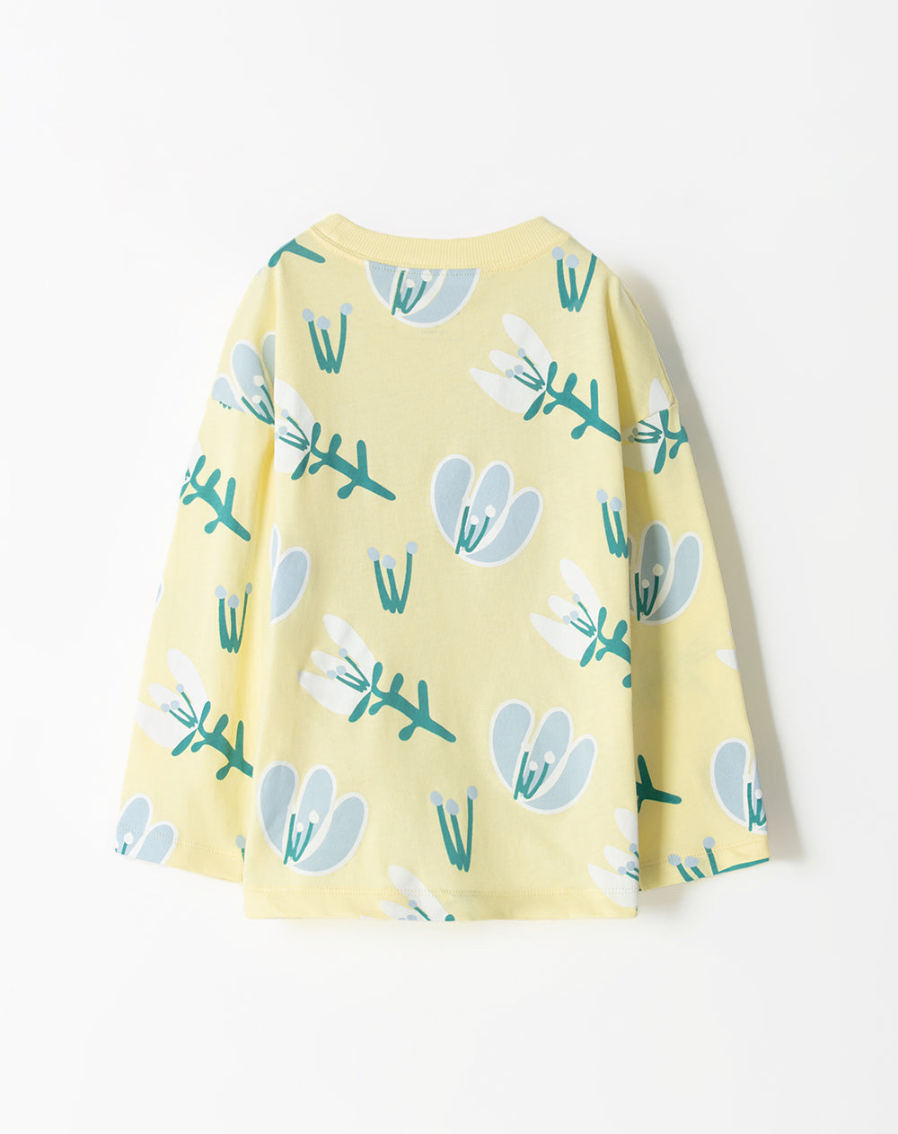 Camiseta loose fit manga corta amarillo estampado