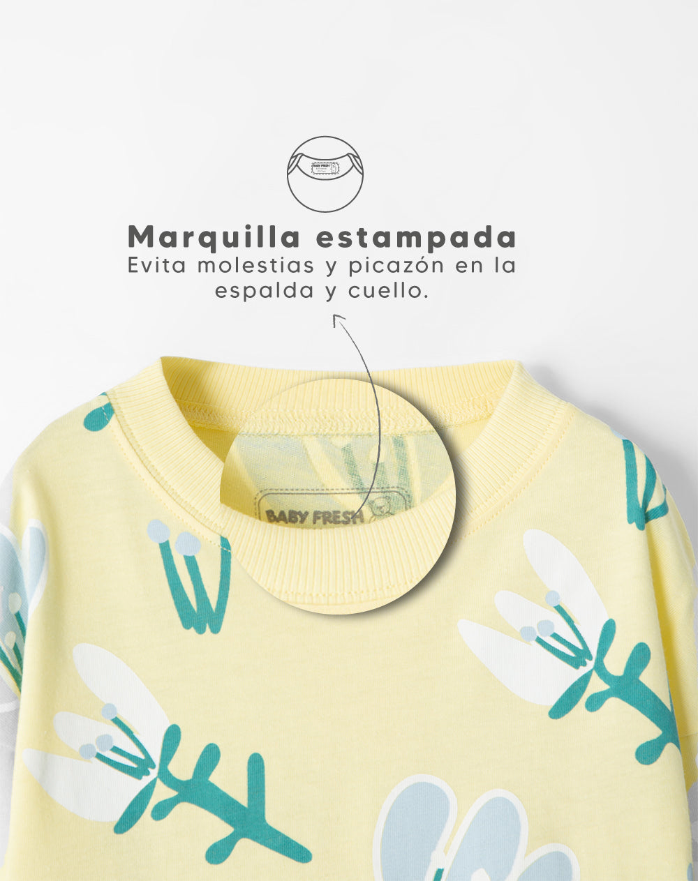 Camiseta loose fit manga corta amarillo estampado
