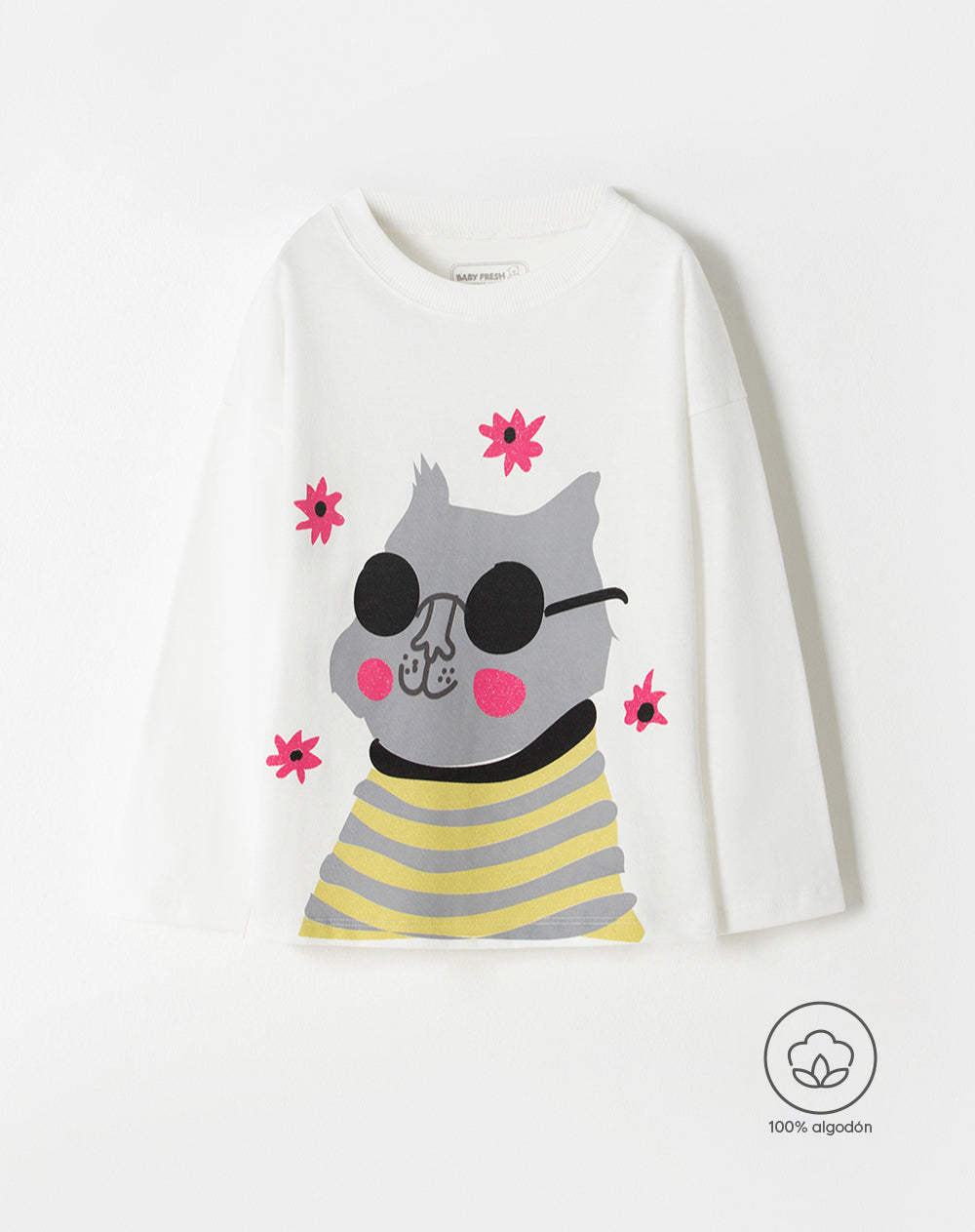 Camiseta loose fit manga corta blanca