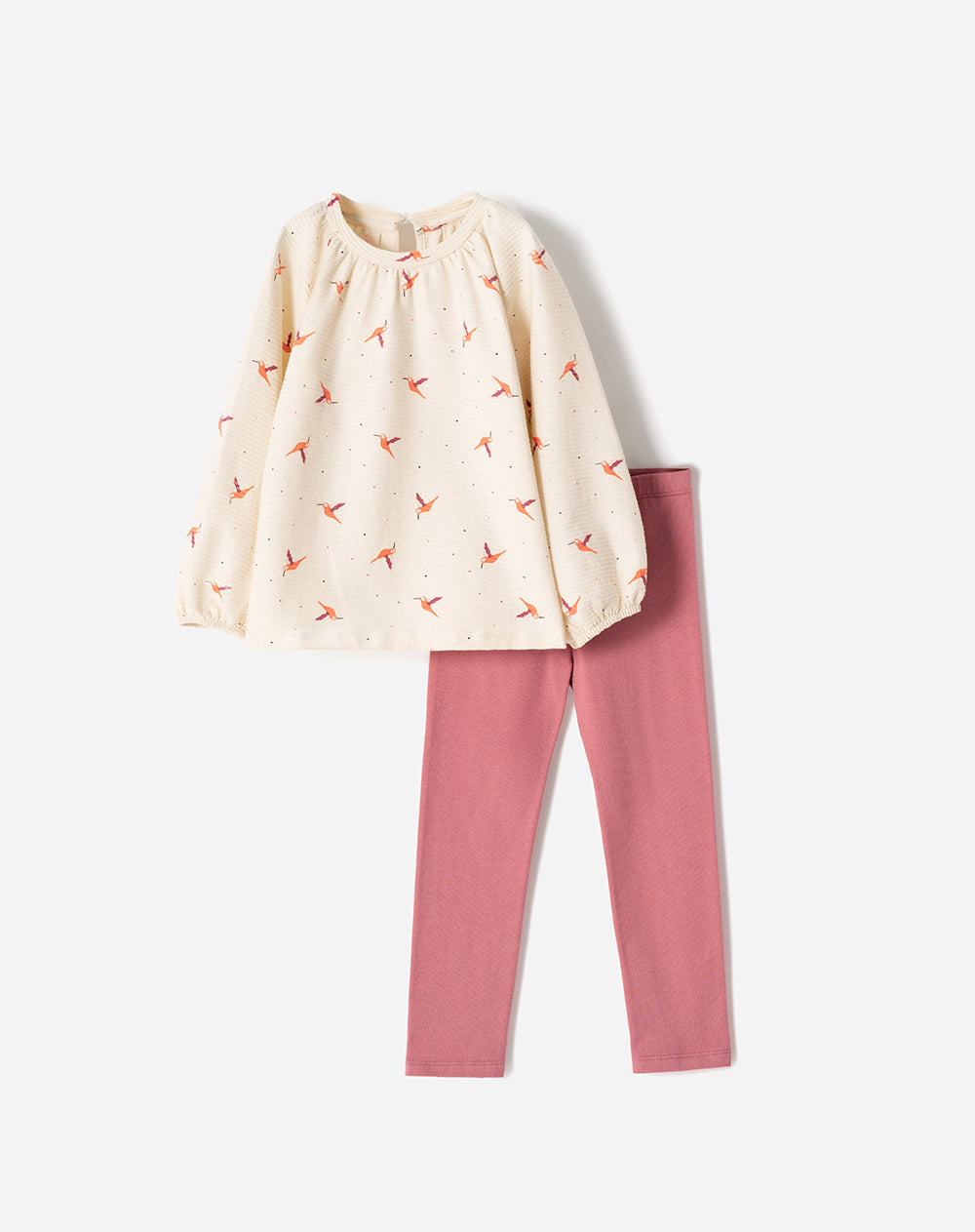 Conjunto camisa manga larga + pantalón surtido niña