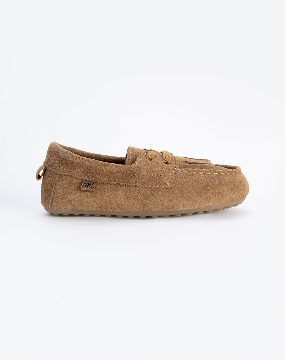 Mocasines gamuza café niña