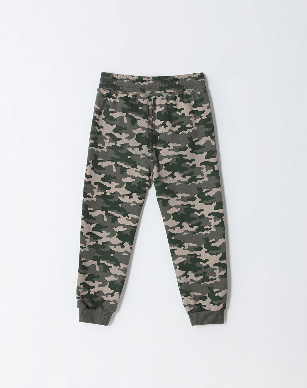 Jogger regular fit tiro medio verde camuflado