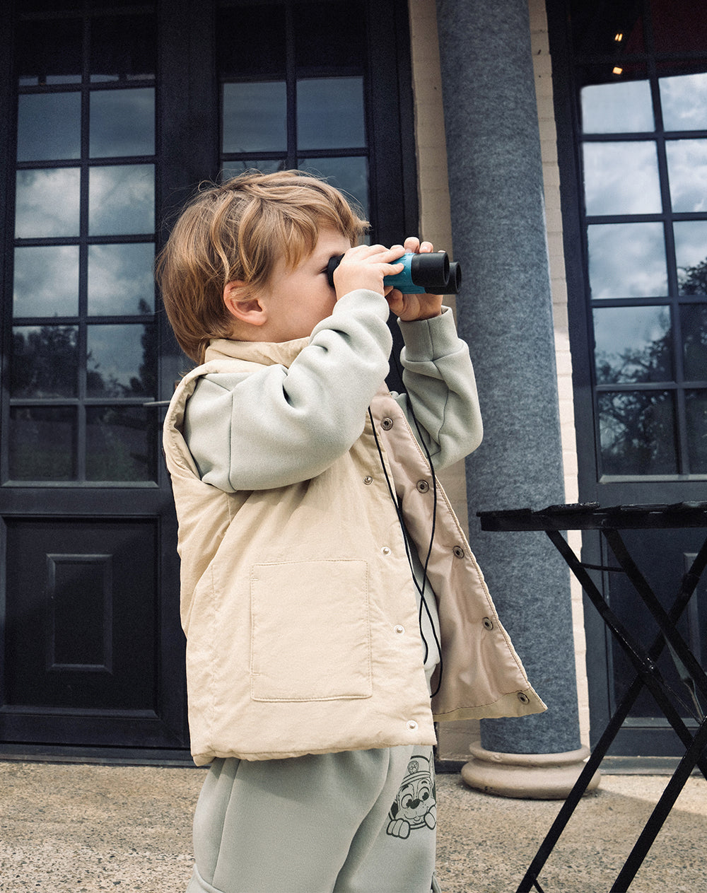 Chaleco acolchado beige niño