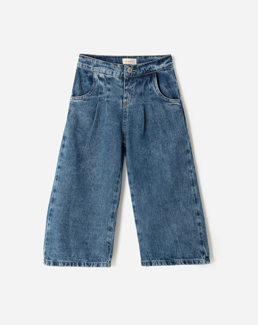 Jean regular fit tiro alto indigo medio