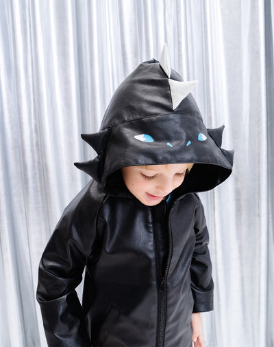 Chaqueta dragón negra niño