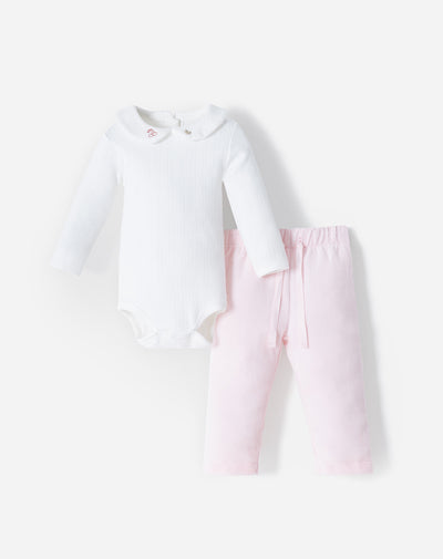 Conjunto buzo + pantalón bebé niña