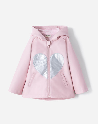 Chaqueta gato rosada niña