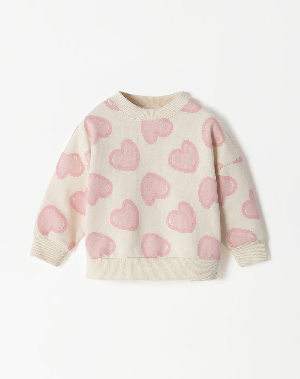 Buzo beige estampado