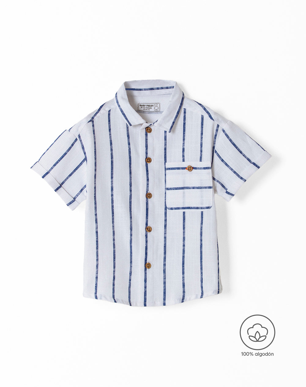 Camisa oversized fit manga corta rayas