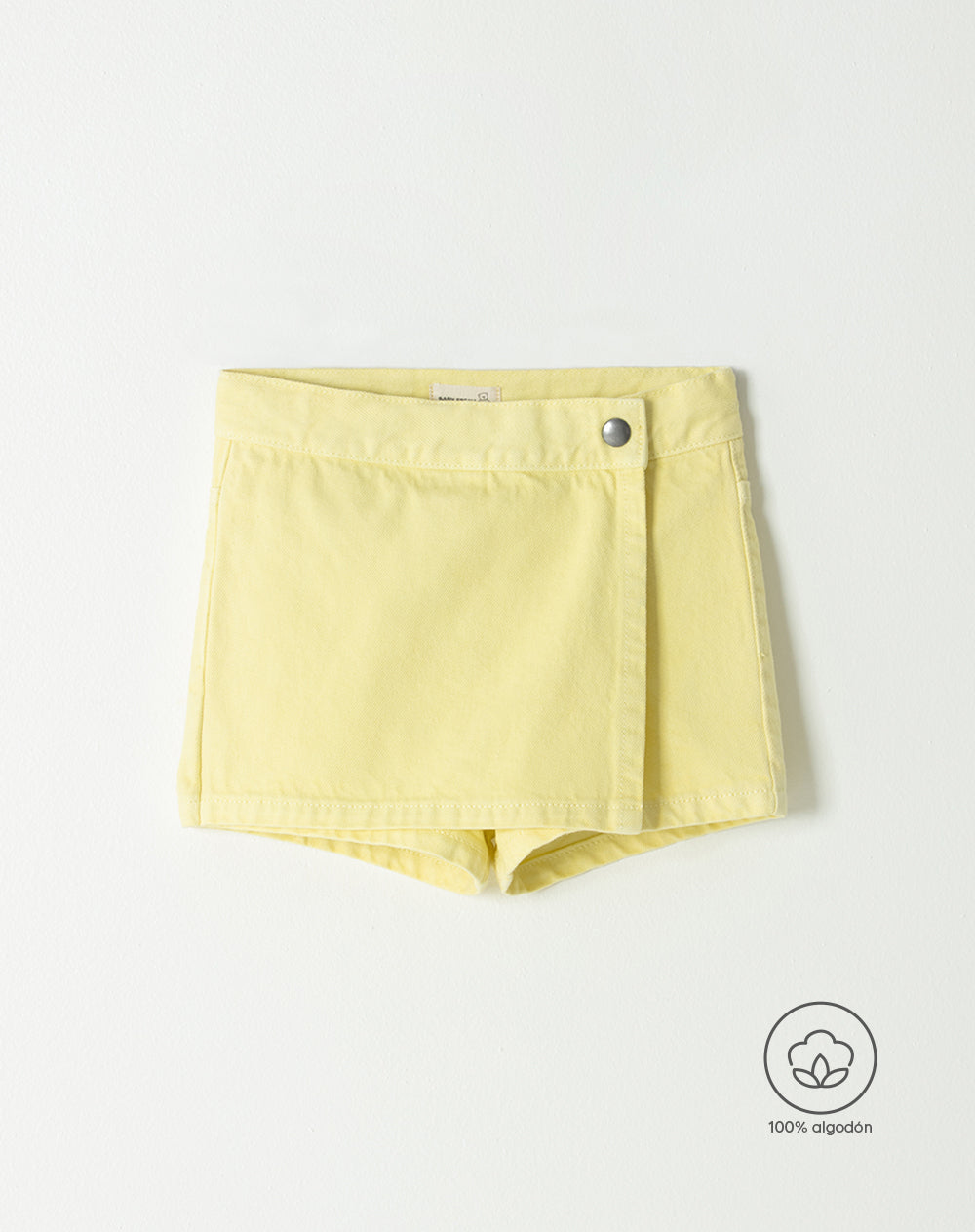 Falda corto tiro alto amarillo