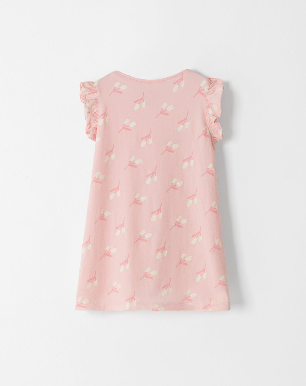 Vestido medio rosado estampado