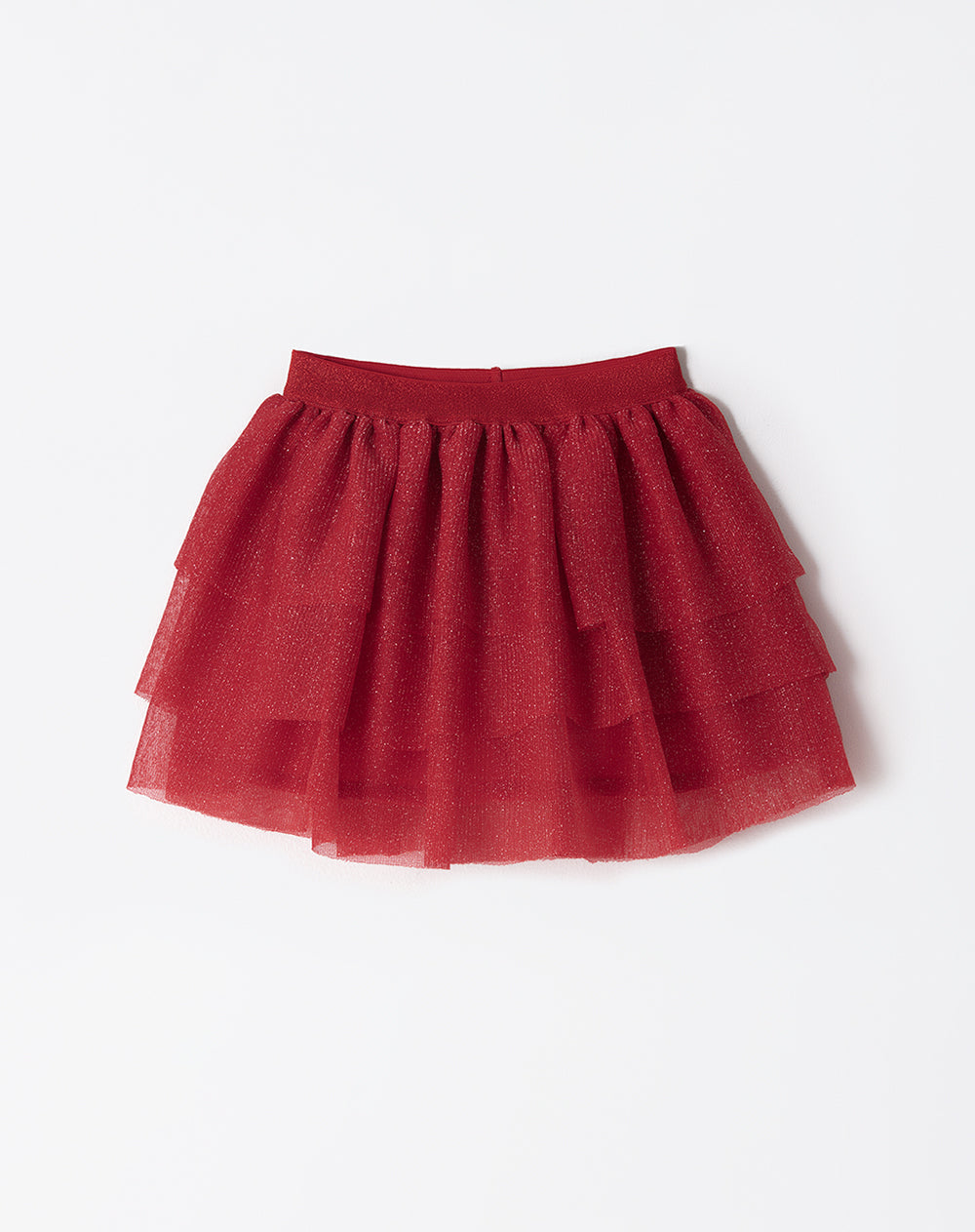 Falda corto tiro medio rojo
