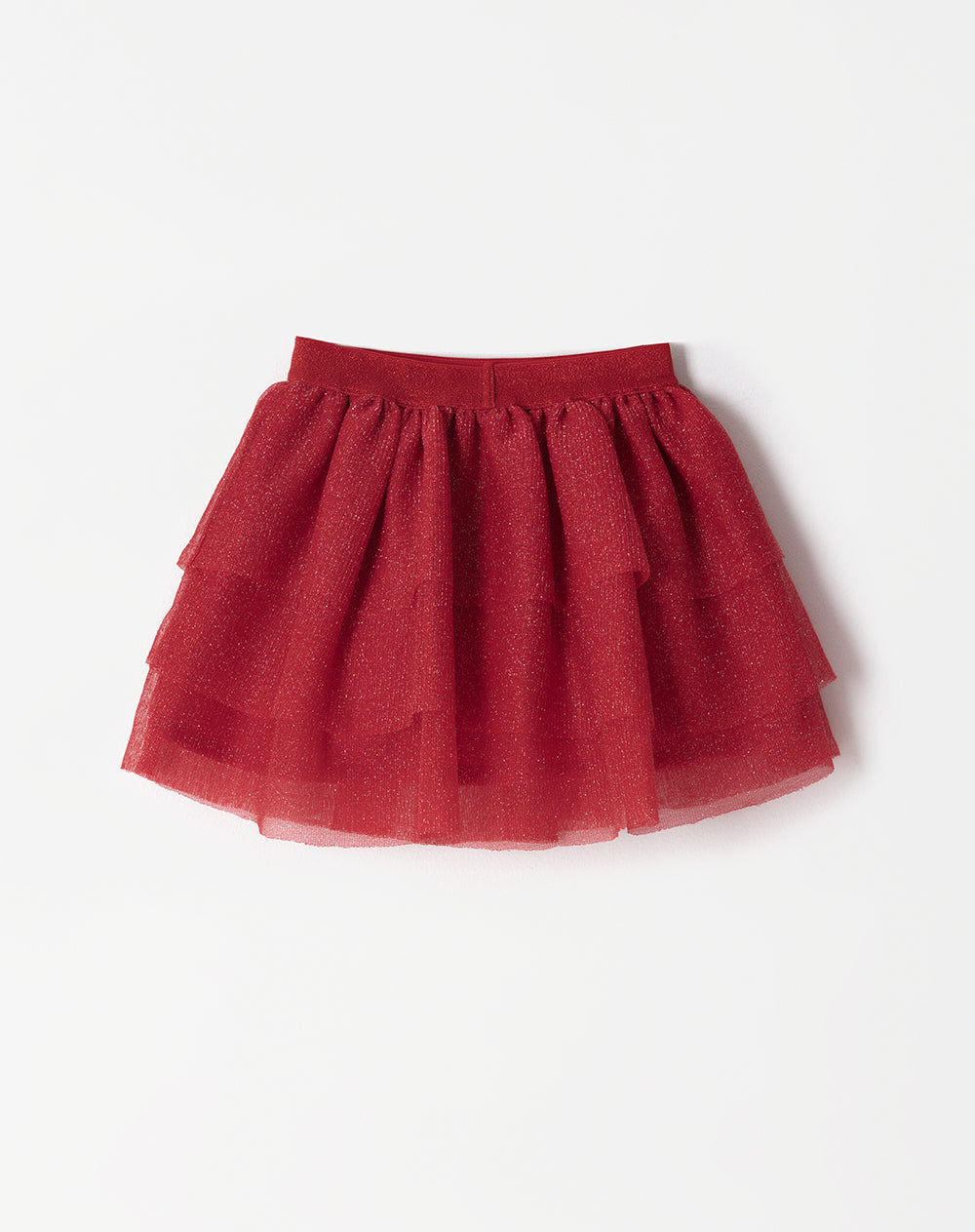 Falda corto tiro medio rojo